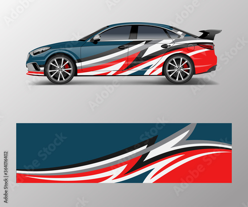 Sport car racing wrap design. vector design. abstract Racing graphic vector for sport car wrap design