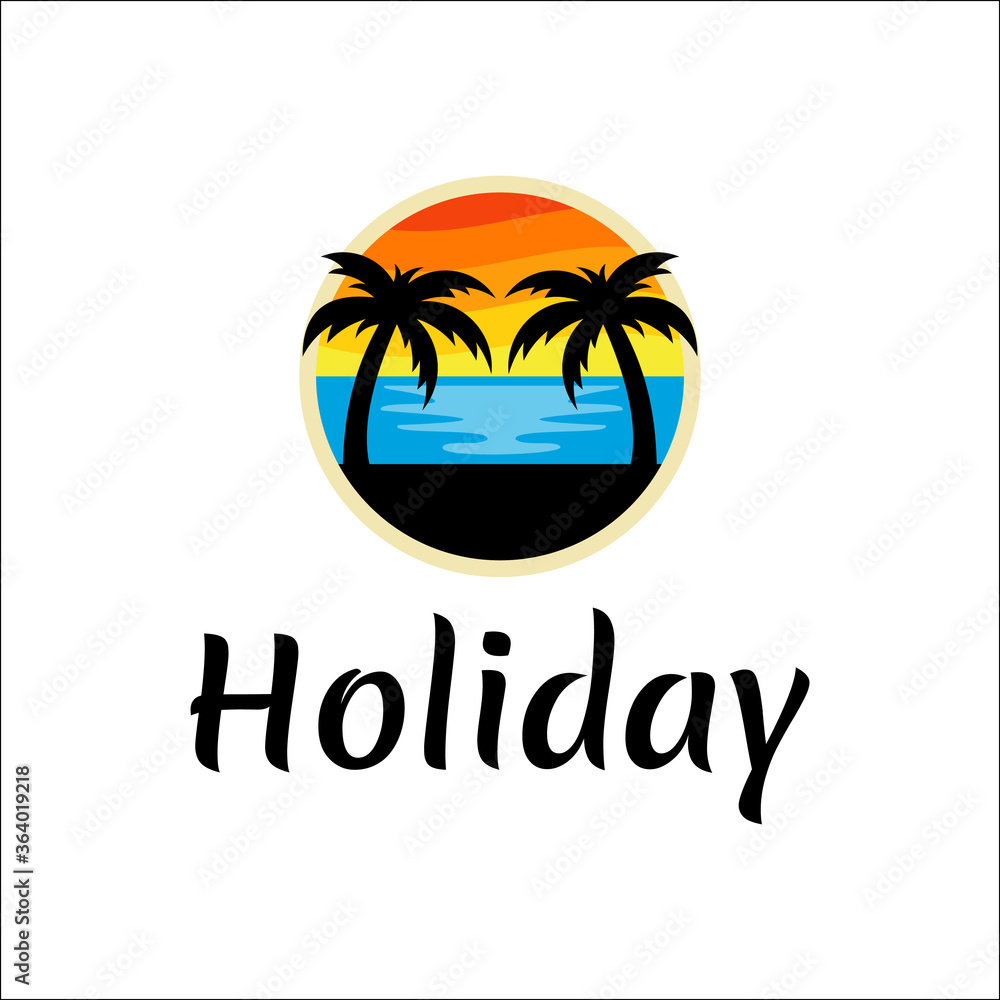 Holiday, Travel Logo Design Template
