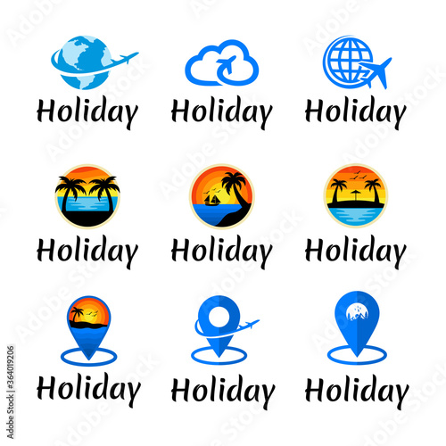 Holiday, Travel Logo Design Template