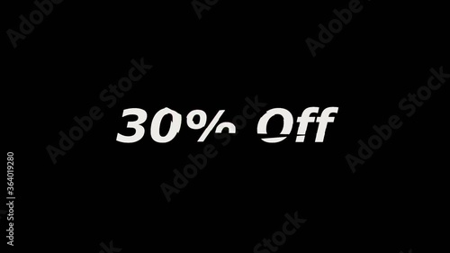 Sale promotion message with glitch effect animation for sale promotion advertising	