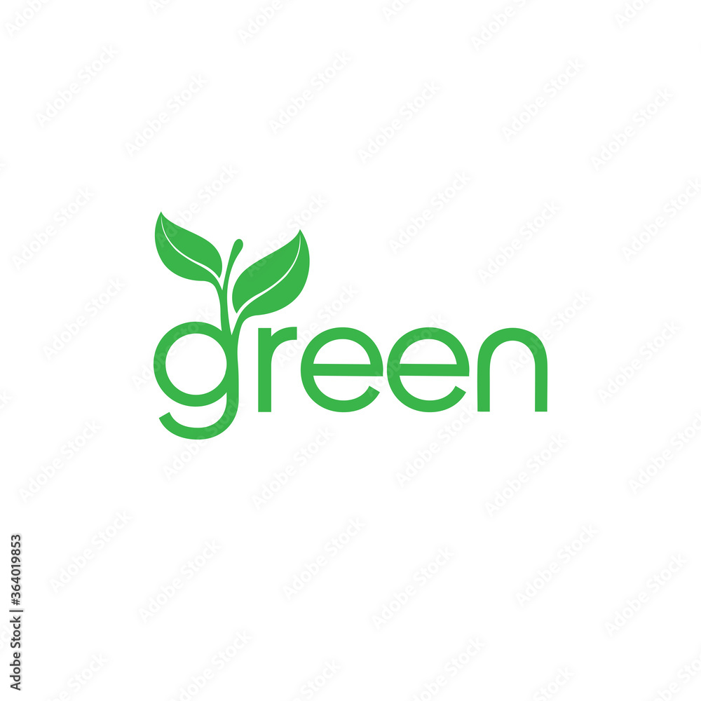 Natural green logo design vector template. Leaf icon Natural green logo design vector template. Leaf icon