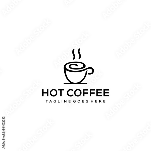 Creative Coffee logo design Vector sign illustration template