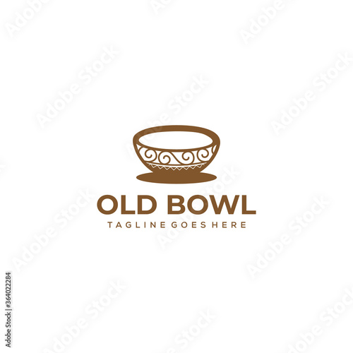 Creative sign old bowl vintage old design