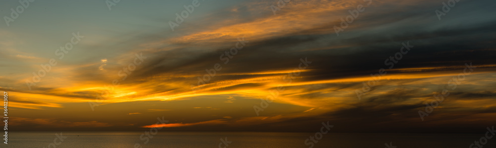 Sunset at the Pacific ocean, San Diego, California