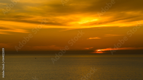 Sunset at the Pacific ocean, San Diego, California