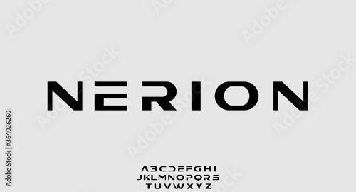 Nerion, modern futuristic typeset display font	