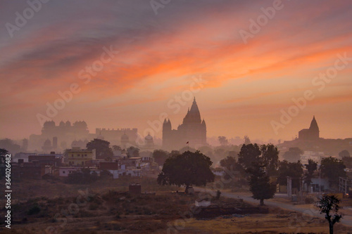 Long view of Orchha town  Orchha  Madhya Pradesh  India