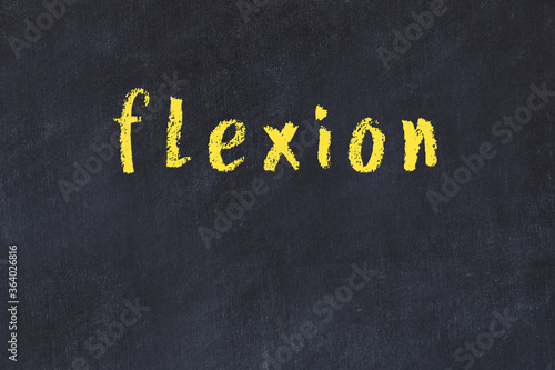Foto Black chalkboard with inscription flexion on in