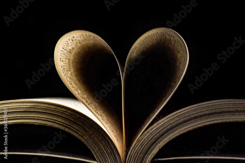 heart shaped book with shadow effect