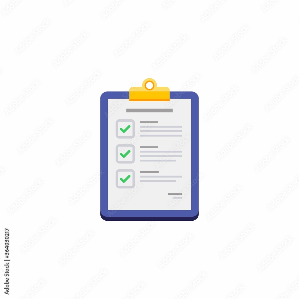 Checklist - White Background icon vector isolated. Flat style vector illustration. Checklist - White Background icon vector isolated. Flat style vector illustration.