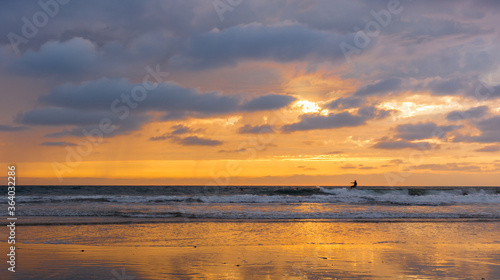 Sunset at the Torrey Pine beach  San Diego  California