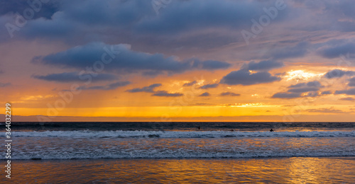 Sunset at the Torrey Pine beach  San Diego  California