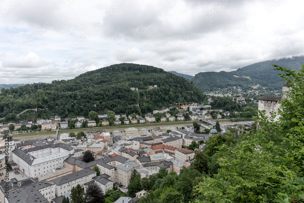City view of Salzburg. Salzburg architecture landscape. Austria