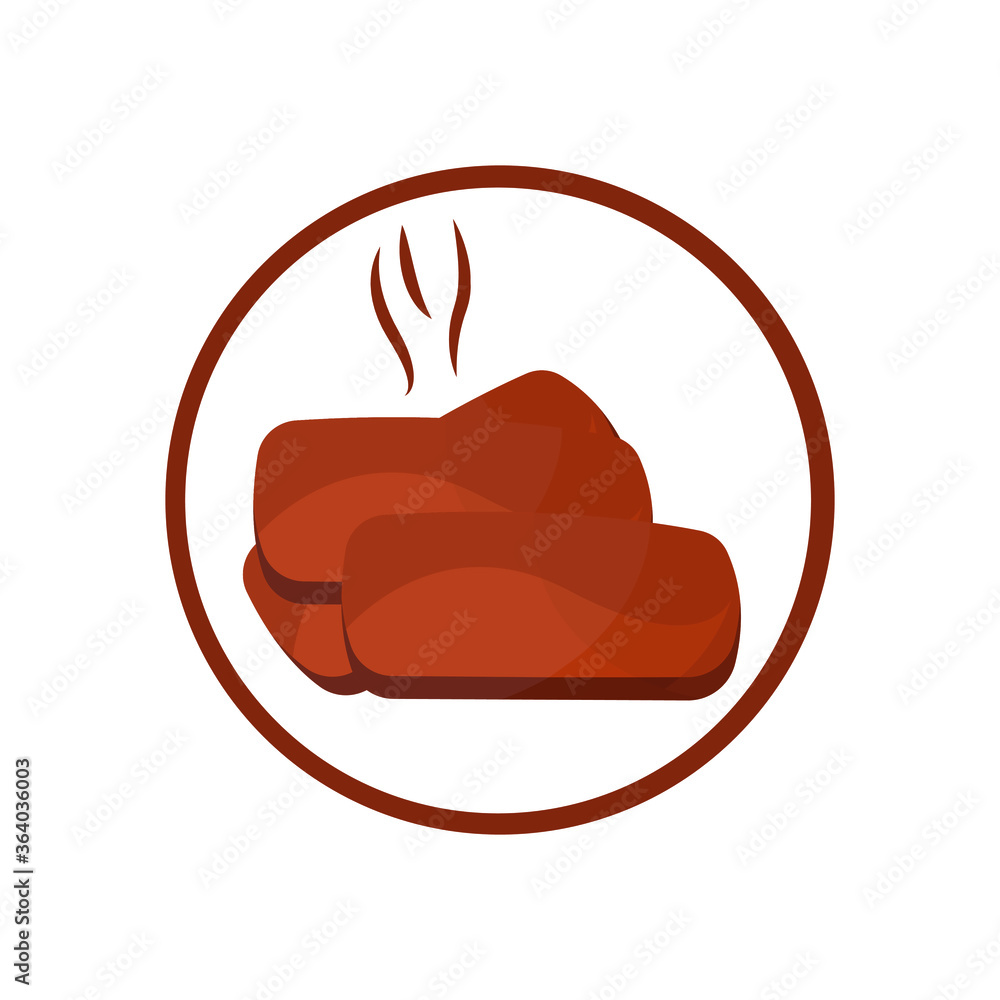 Korean barbecue, galbi, galbi-gui, or grilled ribs. Traditional Korean side dish. Vector hand drawn illustration for your business. Korean barbecue, galbi, galbi-gui, or grilled ribs. Traditional Korean side dish. Vector hand drawn illustration for your business.