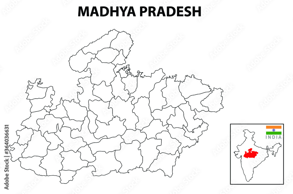 Madhya Pradesh Map. Political And Administrative Map Of Madhya Pradesh ...