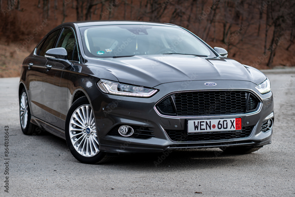 Tap finansiere Busk Cluj-Napoca,Cluj/Romania-01.31.2020-Ford Mondeo MK5 Sport edition with  dynamic led headlights, sport front bumper, 18 inch alloy wheels, Aston  Martin look a like Stock Photo | Adobe Stock