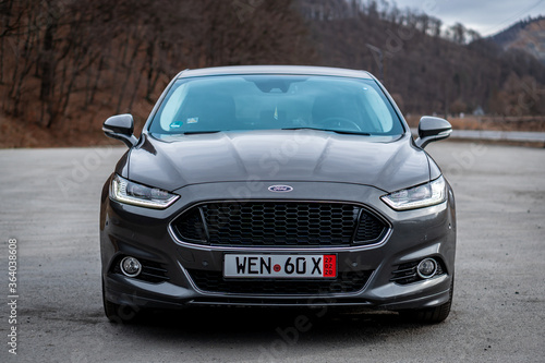 Cluj-Napoca,Cluj/Romania-01.31.2020-Ford Mondeo MK5 Sport edition with dynamic  led headlights, sport front bumper, 18 inch alloy wheels, Aston Martin look  a like Stock Photo | Adobe Stock