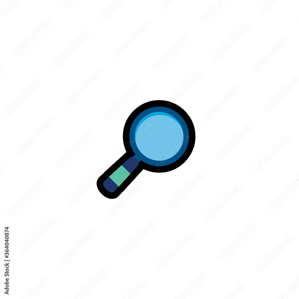 Magnifying Glass vector flat icon. Isolated search icon illustration Magnifying Glass vector flat icon. Isolated search icon illustration