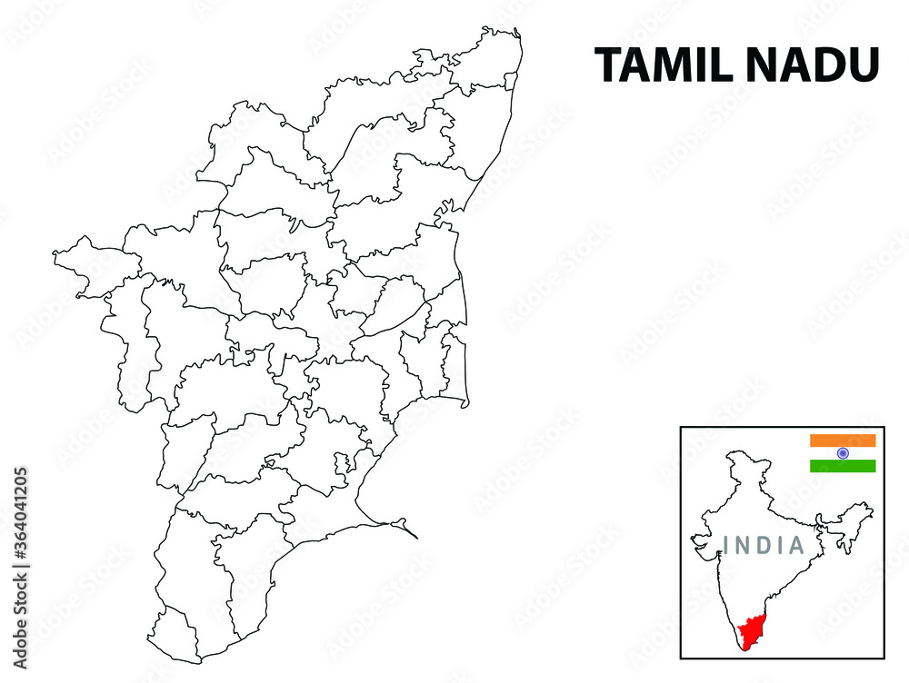 Tamil Nadu Map Political And Administrative Map Of Tamil Nadu With tamil-nadu-map-political-and-administrative-map-of-tamil-nadu-with