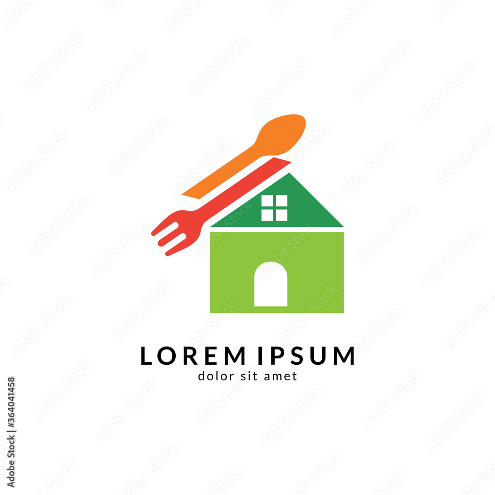 Kitchen, spoon and fork, dining restaurant, food and cafe logo vector. Culinary food symbol/icon design template