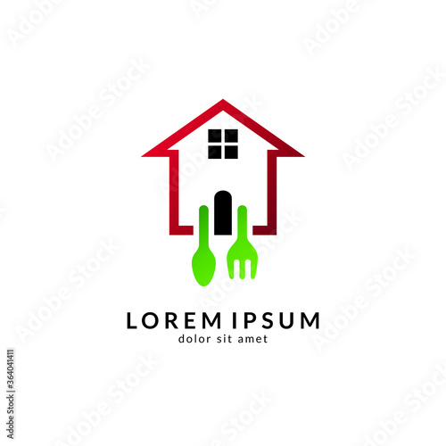 Kitchen, spoon and fork, dining restaurant, food and cafe logo vector. Culinary food symbol/icon design template