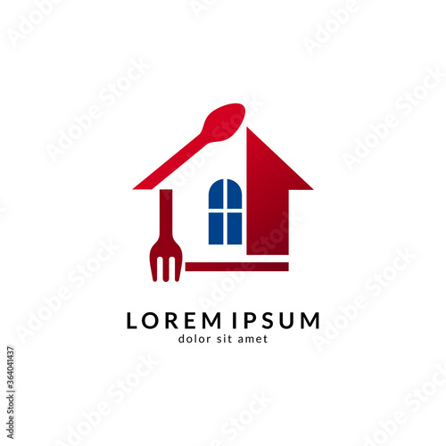 Kitchen, spoon and fork, dining restaurant, food and cafe logo vector. Culinary food symbol/icon design template