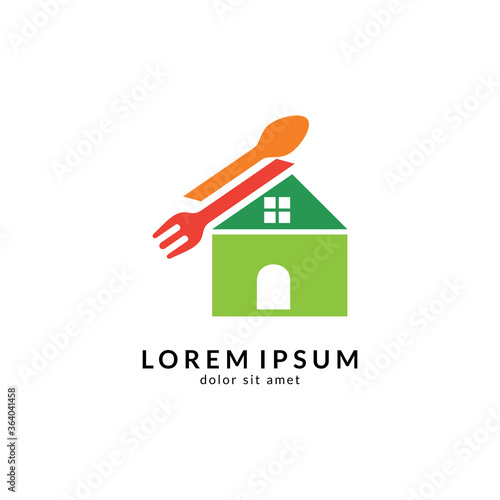 Kitchen, spoon and fork, dining restaurant, food and cafe logo vector. Culinary food symbol/icon design template