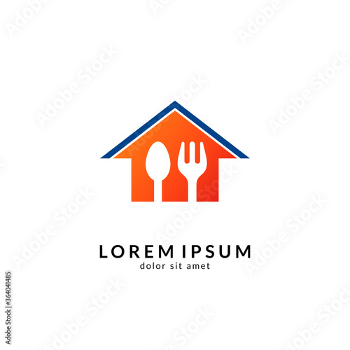 Kitchen, spoon and fork, dining restaurant, food and cafe logo vector. Culinary food symbol/icon design template