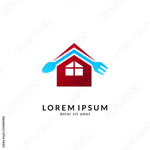 Kitchen, spoon and fork, dining restaurant, food and cafe logo vector. Culinary food symbol/icon design template