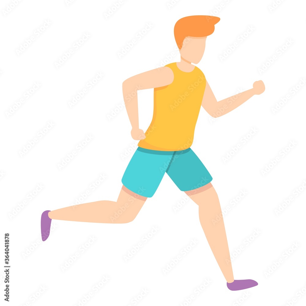 Sprint running icon. Cartoon of sprint running vector icon for web design isolated on white background