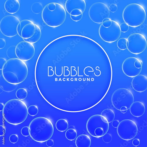 blue water or soap bubbles background design