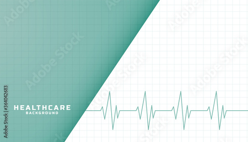 healthcare and medical banner with heartbeat line