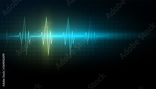 medical science and healthcare background with heartbeat line
