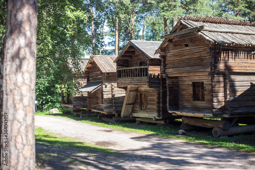 Tableau sur toile Seurasaari Open-Air Museum a district in Helsinki, Finland, which consists of ol