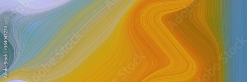 Panel kuchenny z motywem modern decorative curves backdrop with bronze, dark golden rod and light slate gray colors. can be used as poster, card or background graphic