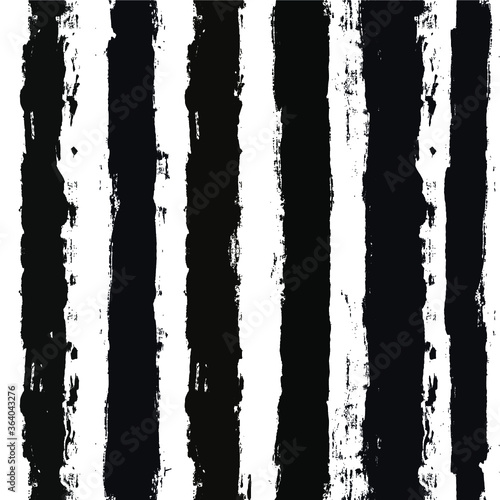 Stripes pattern, grunge stripe seamless background, black and white Hand drawn brush strokes. vector grungy stripes, paintbrush line backdrop