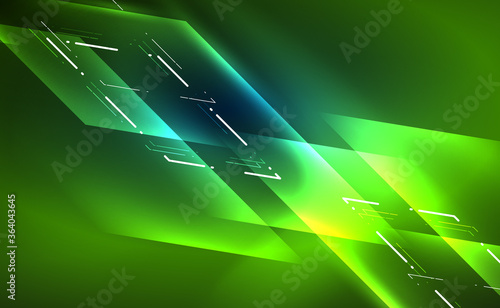 Dynamic neon shiny abstract background. Trendy abstract layout template for business or technology presentation, internet poster or web brochure cover, wallpaper