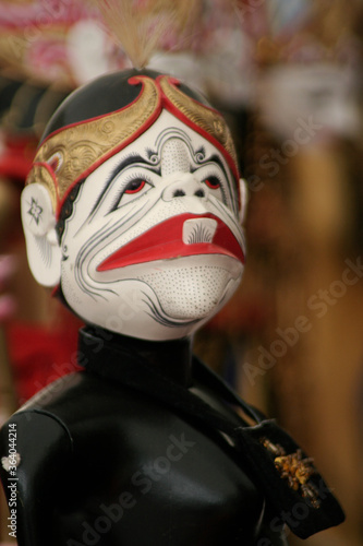 Semar character in the wayang golek or puppet show, made of wood.