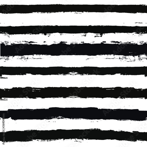 Stripes pattern, grunge stripe seamless background, black and white Hand drawn brush strokes. vector grungy stripes, paintbrush line backdrop
