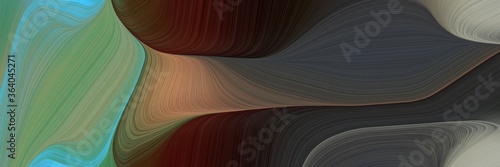 abstract colorful waves header design with dark slate gray, very dark blue and gray gray colors. can be used as poster, card or background graphic