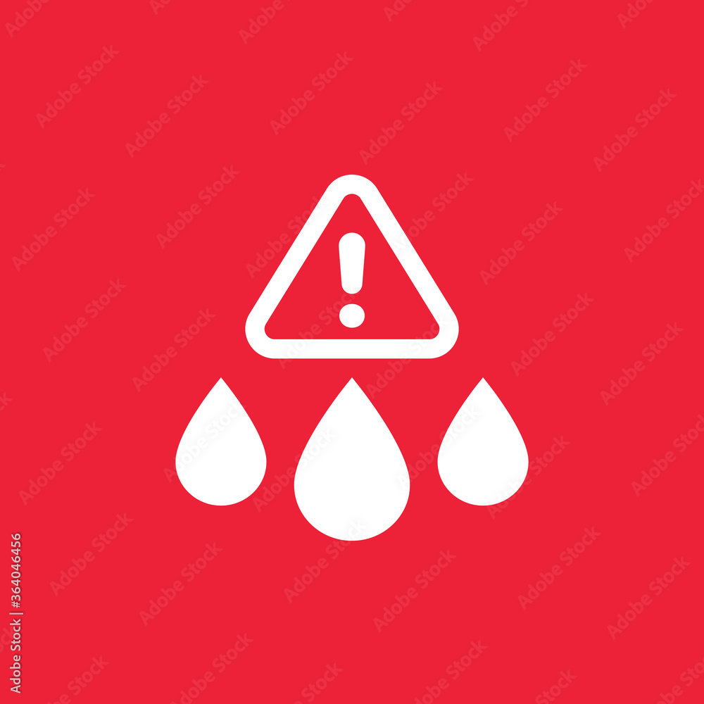 water contamination alert icon, vector water contamination alert icon, vector