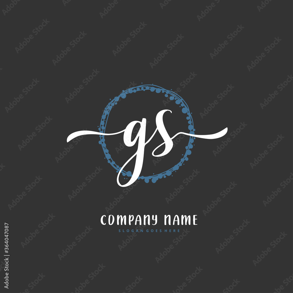 G S GS Initial handwriting and signature logo design with circle. Beautiful design handwritten logo for fashion, team, wedding, luxury logo. G S GS Initial handwriting and signature logo design with circle. Beautiful design handwritten logo for fashion, team, wedding, luxury logo.