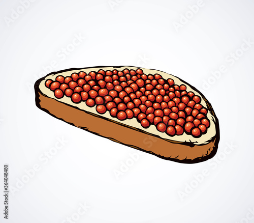Caviar. Vector drawing