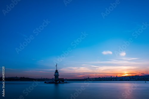 Romantic Istanbul Sunset Landscape. © resul