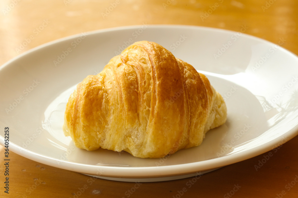 Tasty Croissant in the plate