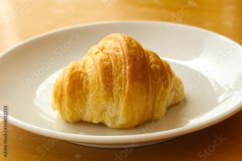 Tasty Croissant in the plate