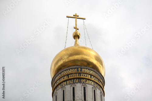 Cathedral Square, Moscow, Russia, It surround with great cathedrals as they have for many centuries, the domes of these legendary churches shine with gold