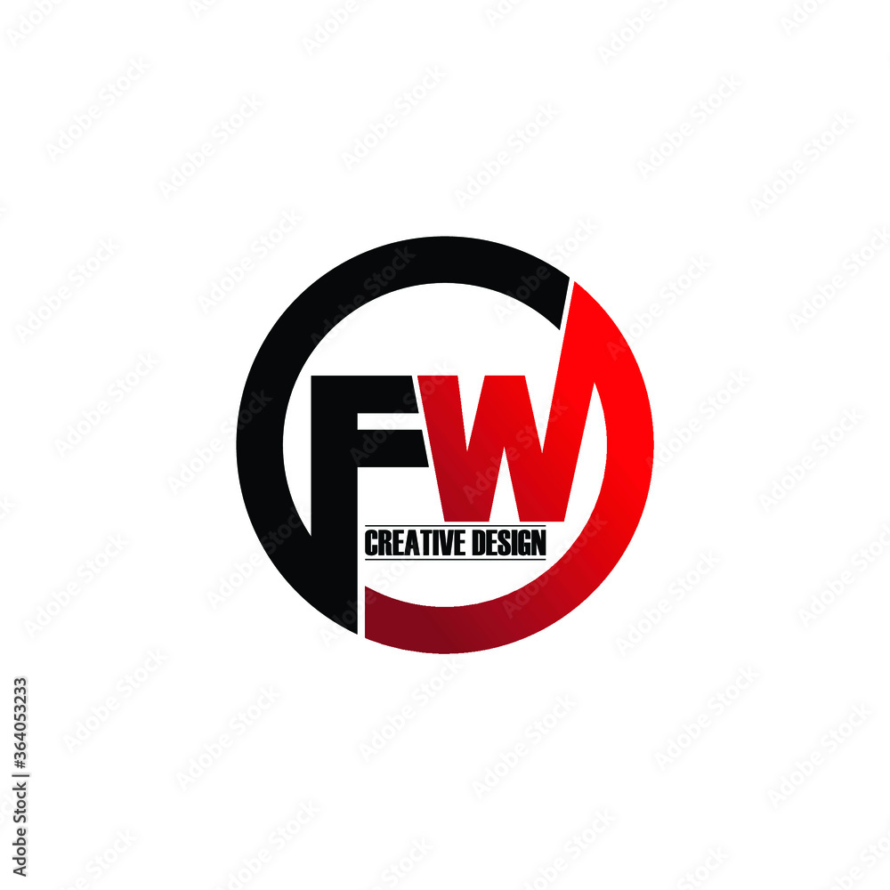 Letter FW logo icon design vector. monogram logo vector illustration Letter FW logo icon design vector. monogram logo vector illustration