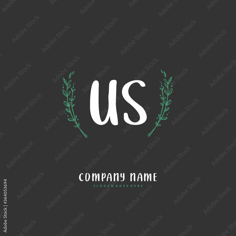 U S US Initial handwriting and signature logo design with circle. Beautiful design handwritten logo for fashion, team, wedding, luxury logo. U S US Initial handwriting and signature logo design with circle. Beautiful design handwritten logo for fashion, team, wedding, luxury logo.