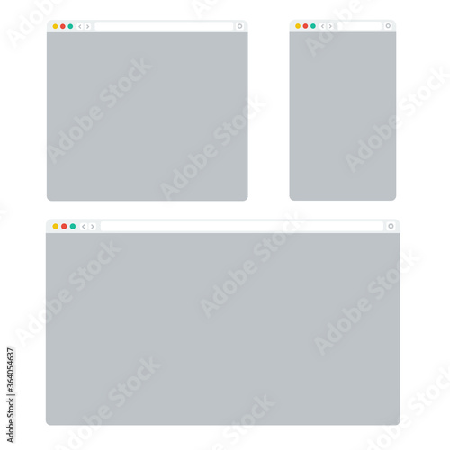 Web browser window. Web browser computer background vector